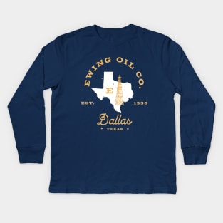 Ewing Oil Co. Dallas, Texas - Est. 1930 Kids Long Sleeve T-Shirt